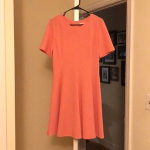 Pink fit and flare dress